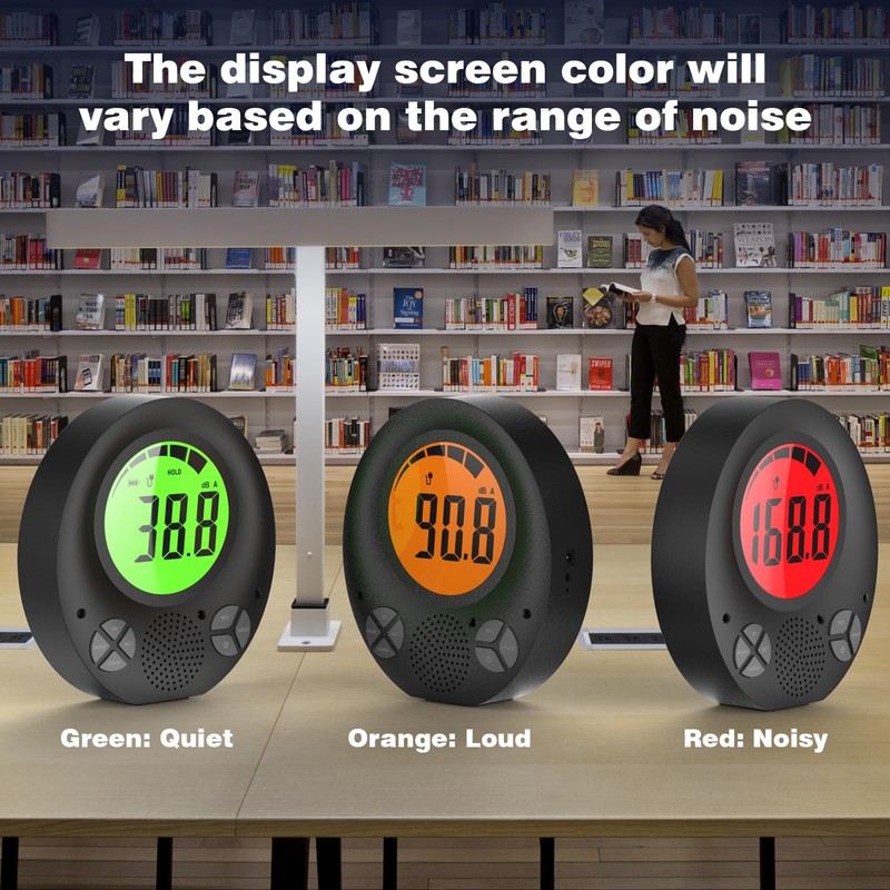 SWAREY Digital Decibel Meter with Alarm, Wall Hanging Sound Level