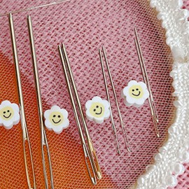 4 Pieces Blunt Steel Large-Eye Needles - Perfect for Sewing, Yarn Knitting, Tapestry, Darning or DIY Crafting - Includes Bodkin Needle and Darning Needles for Wool,Needles for Sewing