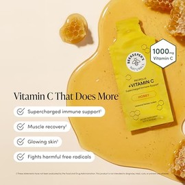 Propolis Liposomal Vitamin C by Beekeeper's Naturals, 1000mg Vitamin C, Propolis & Organic Honey, Supercharged Immune Support & Increased Bioavailibit