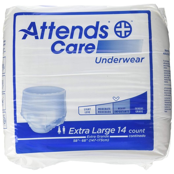 Attends Heavy Absorbency Protective Underwear, XL, Case of 56