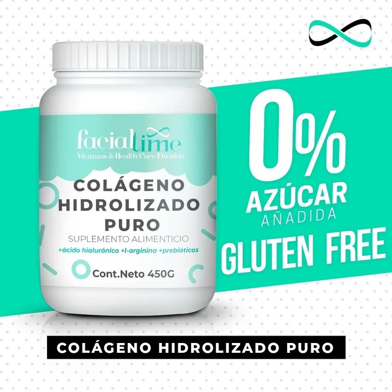 Kit 4 Colágeno Hidrolizado Puro Ácido Hialurónico Prebioticos Vitaminas 450