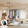 Heavy Duty Stainless Steel Clothes Rack Garment Rack with Wheel