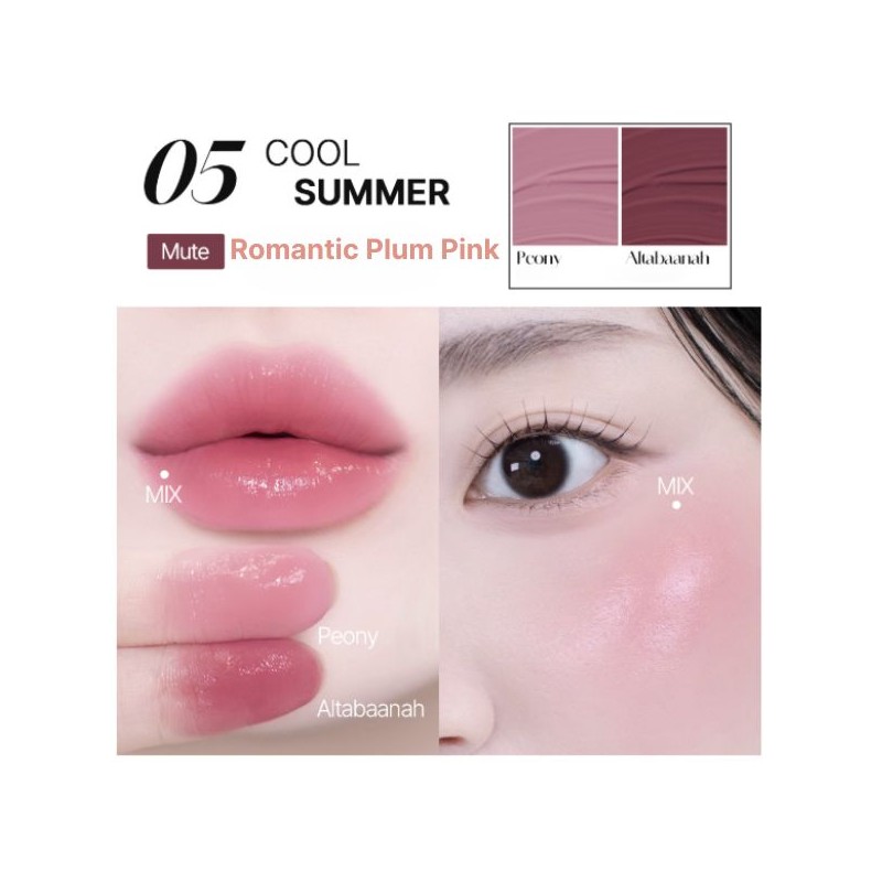 LE'NECT Color Pairing Lip & Cheek 2g*2colors, Color:03 Chic Deep