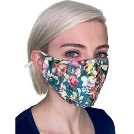 Xlive Cloth Face Mask,Washable Reusable,breathable with Adjustable Ear Loops, Nose Wire and Filter Pocket, 3-layer Cotton fabrics, for teen girls, boys, men or women,6-pack,Made in USA