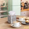 Rustic White Barnwood Tissue Box Cover: Tissue Cube Box Includes