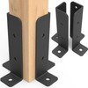 4 Pcs Adjustable Deck Post Anchor Brackets Kit - Fit