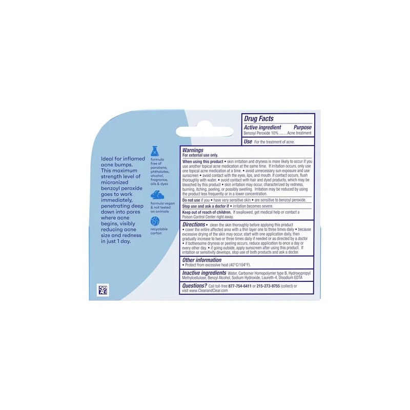 Clean & Clear, Persa-gel 10 Tratamiento Para Manchas De Acné