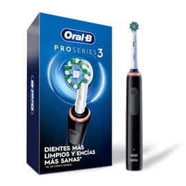Oral-B PRO Series 3, Cepillo de Dientes Eléctrico, Cabezal Redondo Advanced Clean, Negro