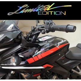 Autotuning Sticker "Limited Edition" Elegant Sticker for Motorcycles and Cars - Weatherproof Vinyl Sticker 16 x 4 cm (Rainbow)