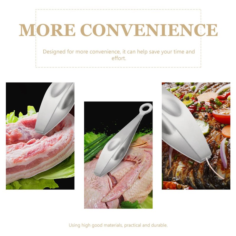 Healvian 3pcs Stainless Steel Poultry Tweezer Set Durable Hair Puller