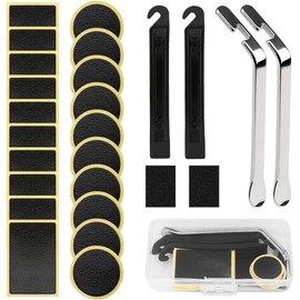 SlowTon Kit De Reparación De Neumáticos Bicicleta, 26 Piezas Pegatinas De Neumáticos Autoadhesivos, Herramientas De Reparación Bicicletas Multifunción, Herramientas De Reparación De Tubos Interiores