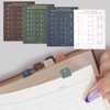 YALOJE 180PCS Monthly Tabs for Planner, 5 Colors Gold Letter