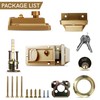 NU-SET 2105-3 Spring Night Latch with Holdback Button, Bronze