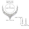 BriLove Women's Wedding Bridal Austrian Crystal Teardrop Cluster Statement Necklace