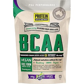 Protein Supplies Australia Branched Chain Amino Acids Powder, Grape 200 g, Grape, 200 g