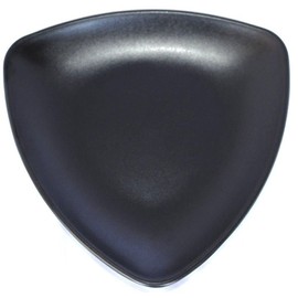 Lucky Star Melamine Plates Sushi Sashimi Salad Serving Dinner Platter Dishes, 8" or 9", Triangular shaped, Black (24, 8 inch)