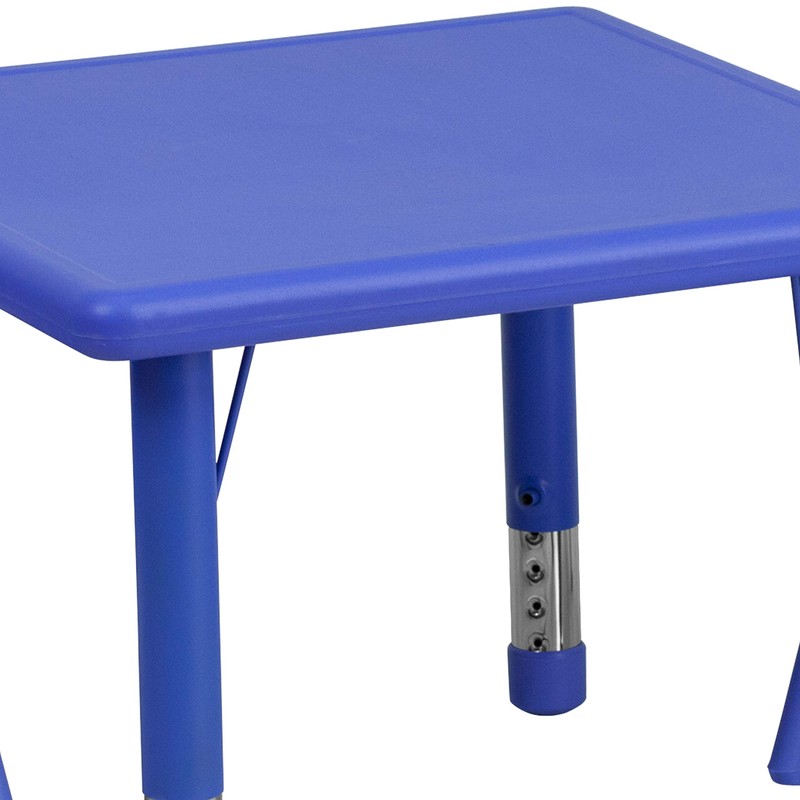 Flash Furniture Emmy 24'' Square Blue Plastic Height Adjustable Activity