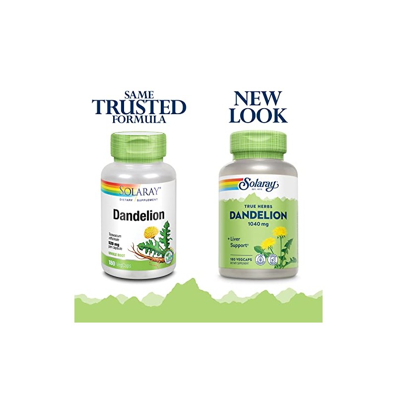 SOLARAY Dandelion Root 1040mg | Healthy Liver, Kidney, Digestion &
