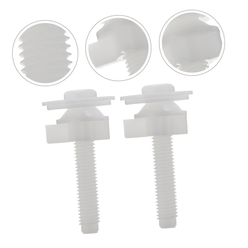 SHINEOFI 2Pcs Toilet Seat Mounting Bolts with Washers Wear Resistant