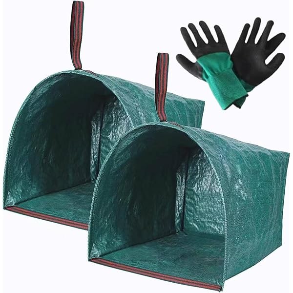 2 PACK Leaf Bag Holder,Garden Bags for Debris,Collapsible Yard Waste