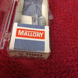 MALLORY TT50X4 4MFD 50V MALLORY TANT CAPACITORS 2 PCS