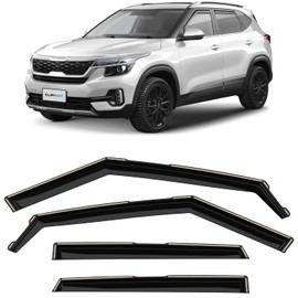 CLIM ART in-Channel Incredibly Durable Rain Guards for Kia Seltos 2021-2025, Original Window Deflectors, Vent Window Visors, Vent Deflector, 4 pcs. - 621509
