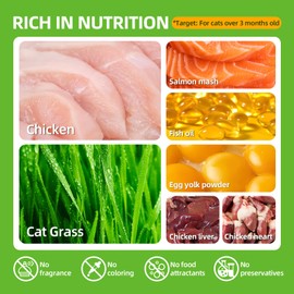 kurniso Cat Treats 100g, Natural Cat Grass Sticks,Chew Stick for Hairball Cleaning, Teeth Cleaning & Appetite Boosting,Nip for Cats, Edible Toys for Indoor Cats & Kittens