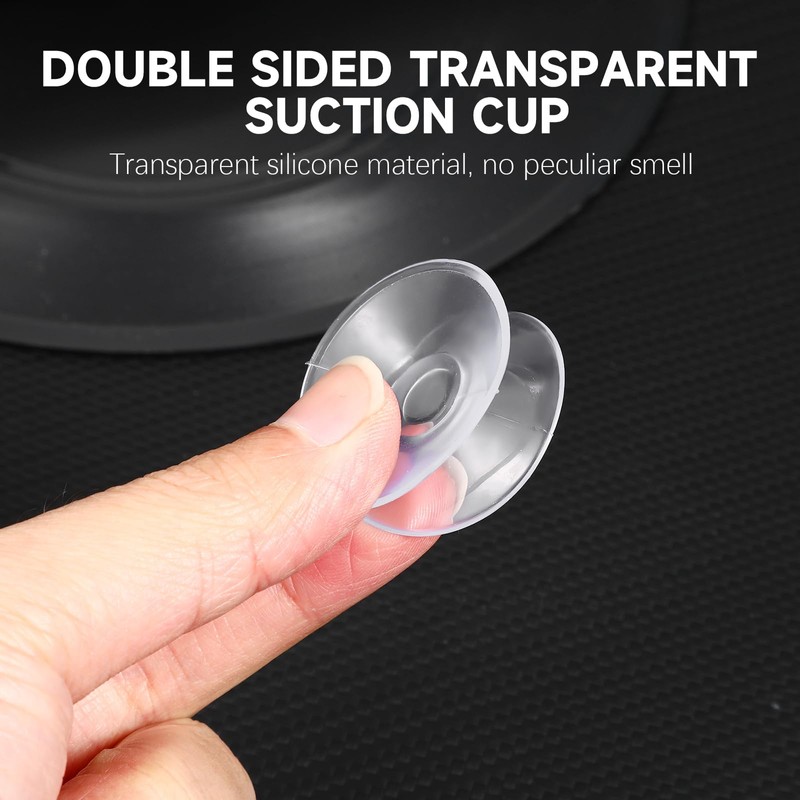 TEHAUX Double Sided Suction Cups 10pcs Clear Silicone Bumpers Heavy
