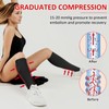 Ailaka 3 Pairs Compression Socks with Zipper, 15-20 mmHg Medical