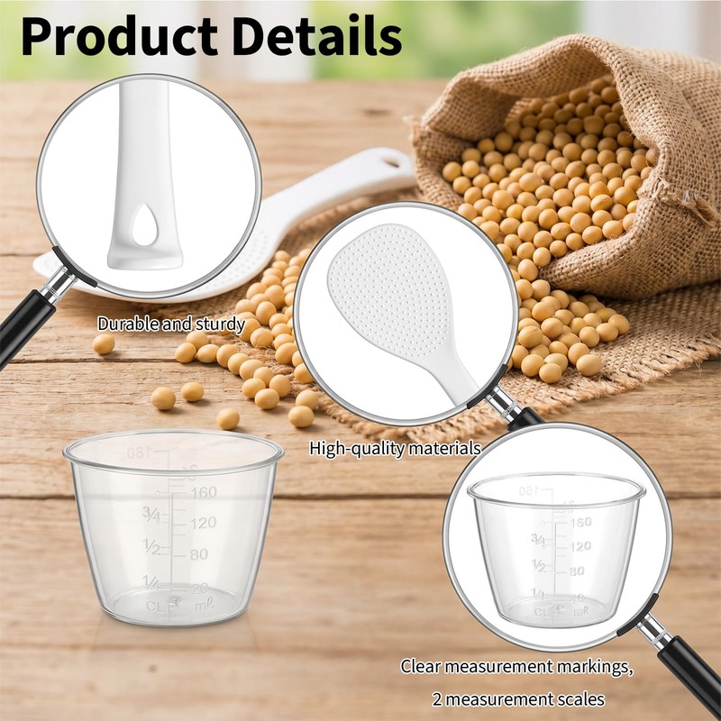 5 PCS Rice Cooker Measuring Cup, 160ml Rice Cooker Cup