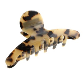 KOBE VINGTAINE H-530-BE Glossy Elegant Hair Claw Tortoise Shell Style Hair Clip Hair Accessories Beige