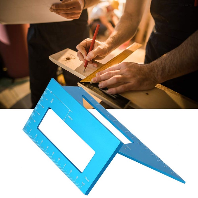 45° and 90° Aluminum Alloy Angle Ruler for Woodworking Precision