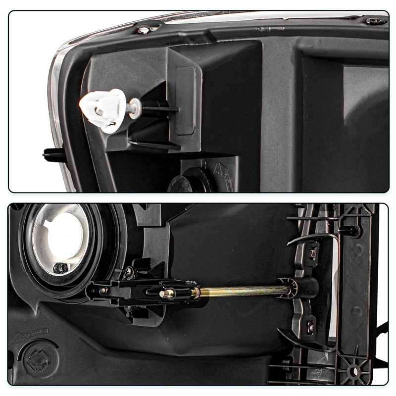 TUSDAR Headlight Assembly Set Fits for 2006-2008 Dodge Ram 1500/2006-2009