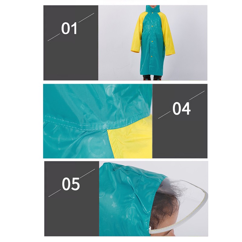 Kids Raincoat Toddler Windprood Rain Poncho Reusable Rain Jacket with