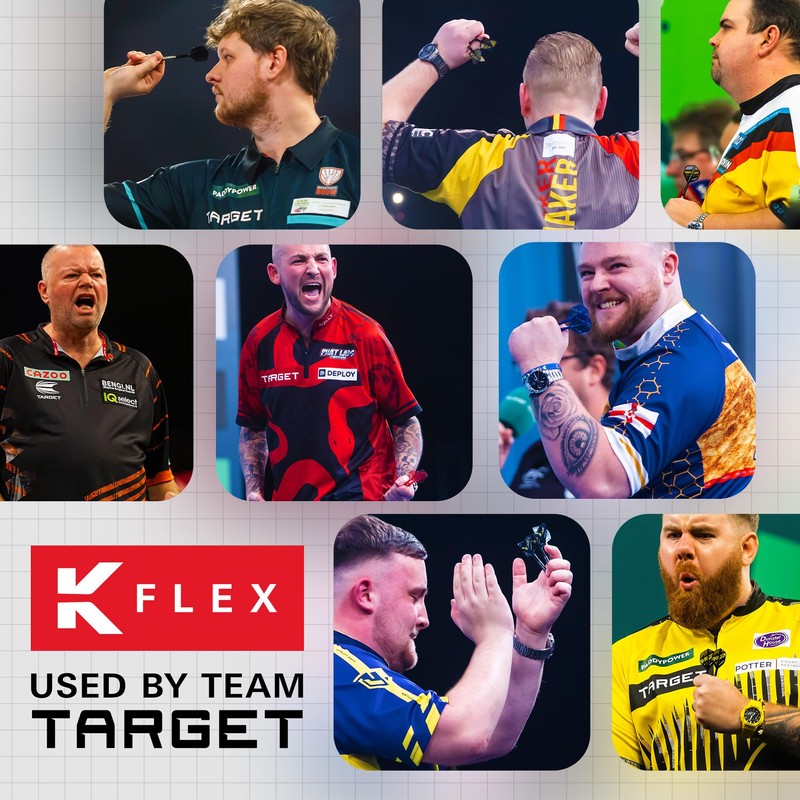 Target Darts Luke Littler K Flex Flights and Shaft System,