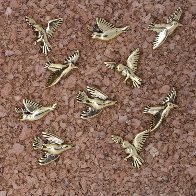 Bird Pushpins - Gold Finish