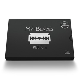 My-Blades® - Platinum -100 Sustainable Premium Double Blades Made of Ice Hardened Stainless Steel - Razor Blade Suitable for Sensitive Skin