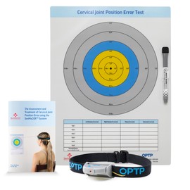 OPTP SenMoCOR Cervical Joint Position Error Kit: Cervical Joint Position Error Testing with Laser Headlamp, Target Poster and 40-Page JPE Guide