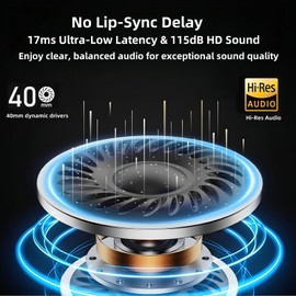 Wireless TV Headphones for Seniors with Transmitter Charging Base, 2.4GHz RF & Bluetooth 5.3 for All TVs, No Audio Delay, 50Hrs Playtime, Plug and Play, Lightweight Over-Ear, Gifts for Elderly Parents