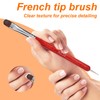 2pcs French Brush for Nails, Dual Head Clean Up Brush