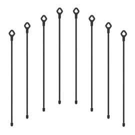 PATIKIL Rubber Twist Ties, 12 Inch Silicone Reusable Twist Ties Heavy Duty Bendable for Bundling Holding, 8 Pcs, Black