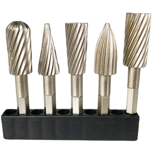 Bestgle Carbide Cutter, Set of 5, Rotary File Carbide Bar,