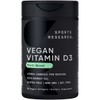 Sports Research® Vegan Vitamin D3 5000IU (125 mcg) with Coconut