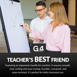 G4GADGET Nice Style Pack of 10 Non-Toxic Ink Black Colour Whiteboard Dry Wipe Marker Pens Bullet Tip