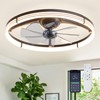 LUDOMIDE 24 Inch Ceiling Fans with Lights and Remote, Modern