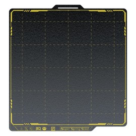 BIQU SSS Double-Sided Panda Spring Steel Build Plate Compatible with Bambu-Lab X1C/X1E/P1P/P1S/A1 3D Printer, 258x258MM(10.16x10.16in) Ultra-Flexible Sheet Removable Surface Platform
