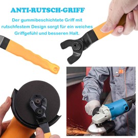 KEWAYO Key for angle grinder, angle grinder key, 10-40 mm flex key, face hole wrench, suitable for most angle grinders (red)