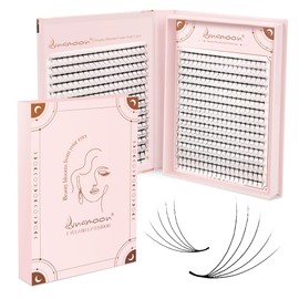 Lunamoon 640 Pieces Ready-Made Fan Eyelashes, 5D Volume, Premade Fan Eyelash Extensions, Volume Eyelashes (5D-0.07-D, 8-15 mm)