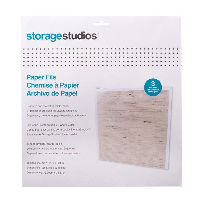 Storage Studios Paper File 3-Pack, 12.75 x 12.95 x 0.13