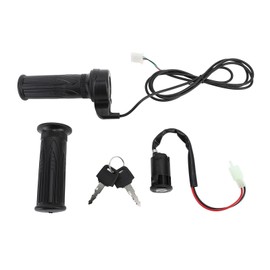 22mm Twist Throttle Grips 24V‑60V Universal 3 Wire Electric Scooter Twist Throttle Hand Grips with Key Lock for Dirt Bike